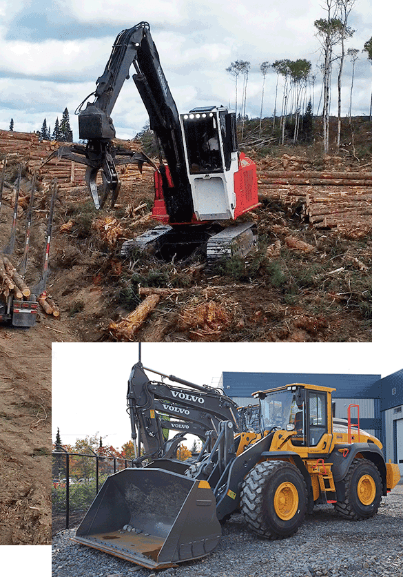 Nors Equipment timber jack and volvo excavator